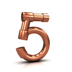 3d Copper tubing number - 5