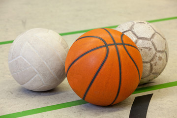 Basketball, Volleyball, Fu&szlig;ball