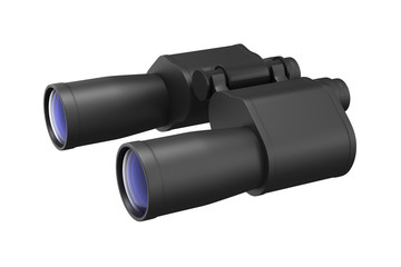 binocular on white background. Isolated 3d image