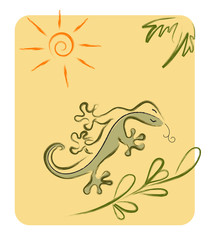 sketch of the lizard