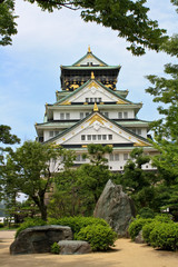 Osaka Castle in Osaka, Japan.