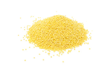 Pile of Millet Isolated on White Background