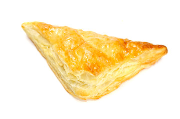 Puff Pastry Triangle Isolated on White Background