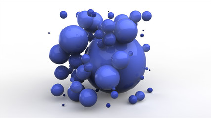 Blue plastic balls