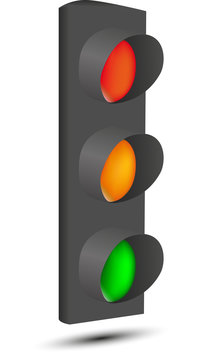 Feu de circulation - Rouge, orange, vert