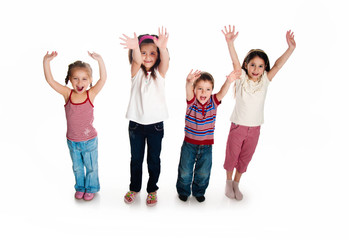 Obraz premium Grouop of smily kids