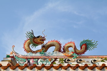 dragon statue at Chinese temple