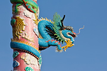 dragon statue at Chinese temple