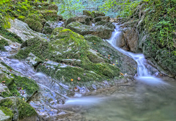 Agua en el desfiladero de las Xanas
