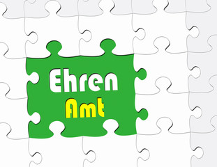 Ehrenamt Puzzle mit Text