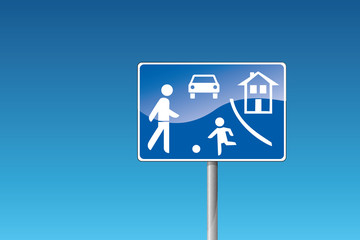 Verkehrszeichen 325 Beginn eines verkehrsberuhigten Bereichs