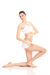 Fototapeta premium woman stroking her body