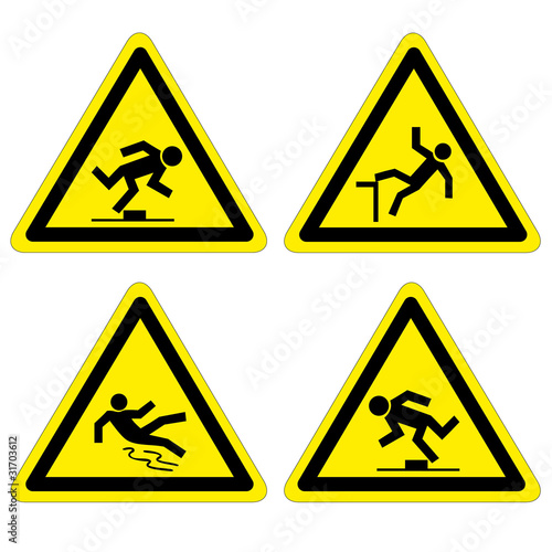 Stolpergefahr schild