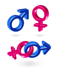 Male and female gender symbol