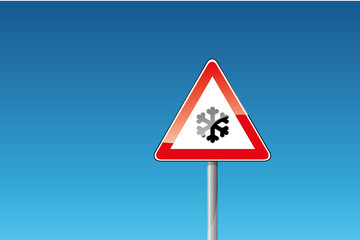 Verkehrszeichen 113 Schnee- oder Eisgl&auml;tte