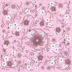 abstract grunge background with spring flowers