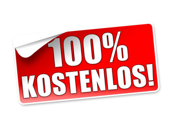 100% Kostenlos! Button, Icon
