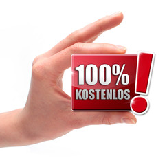 100% Kostenlos! Button, Icon