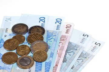 European coins and bank notes