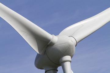 Close up of a wind turbine