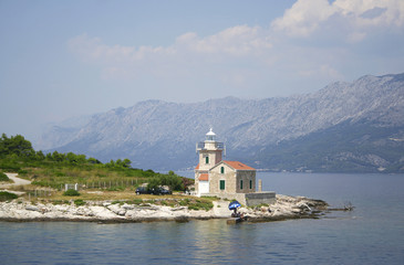 Fototapeta na wymiar Lighthouse on the island of Hvar