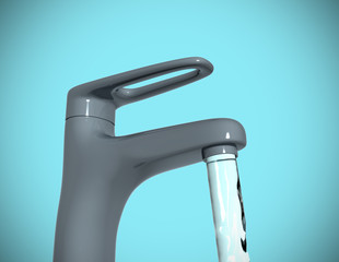 Modern stainless steel tap