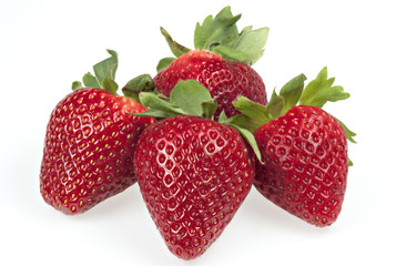 Erdbeeren, Makro, Isoliert