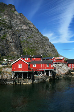 rotes Haus auf Lofoten