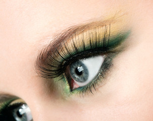 Obraz premium Fashion eye, long eyelashes and beautiful eye.