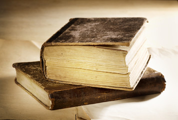 Very Old Books close-up