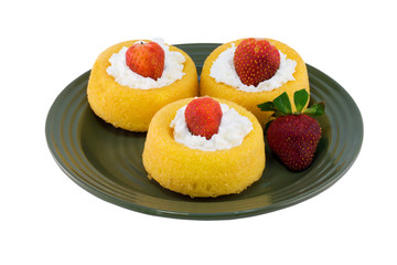 trio of strawberry shortcakes