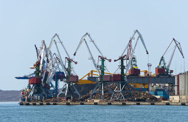terminal at russian cargo port Vladivostok