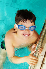 Boy in pool