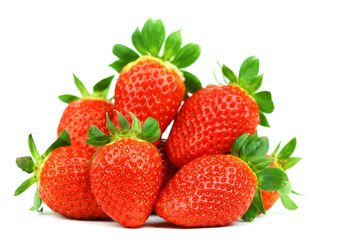 strawberry pile isolated