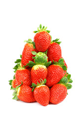strawberry pile isolated