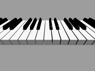 Fototapeta premium 3D piano keyboard