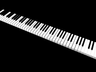 3D piano keyboard