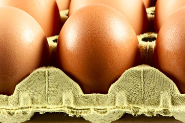 Eier im Karton, Makro