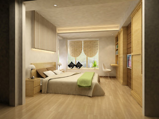rendering of home interior focused on bed room