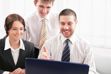 Obraz premium Young businesspeople