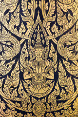 Painting of deity on temple wall