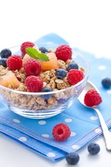 Breakfast cereals with berries