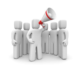 The person draws attention