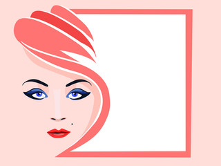 Stilisiertes Gesicht mit einem Rahmen
