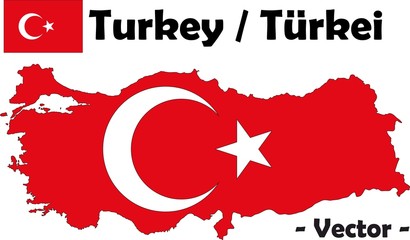 Türkei Vektor mit Flagge