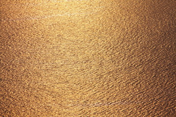 Golden Sea Wave at Sunset