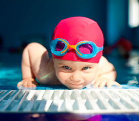 Child in a swimming pool