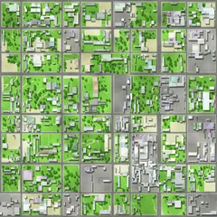 Tuinposter Stratenplan Naadloze buurt