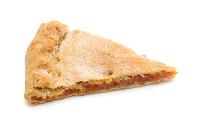 slice of fresh baked apricot pie dessert