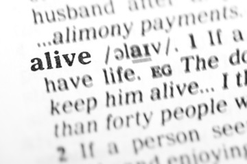 Fototapeta premium alive (the dictionary project)